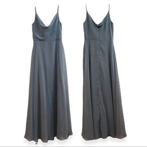 Jenny Yoo Colby Light Blue Scoop Neck Classic Strappy Bridesmaids Maxi Dress 2